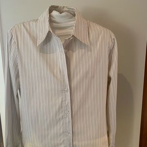 Theory striped button down shirt